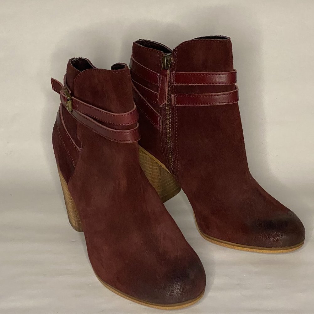 Burgundy booties - size 6.5